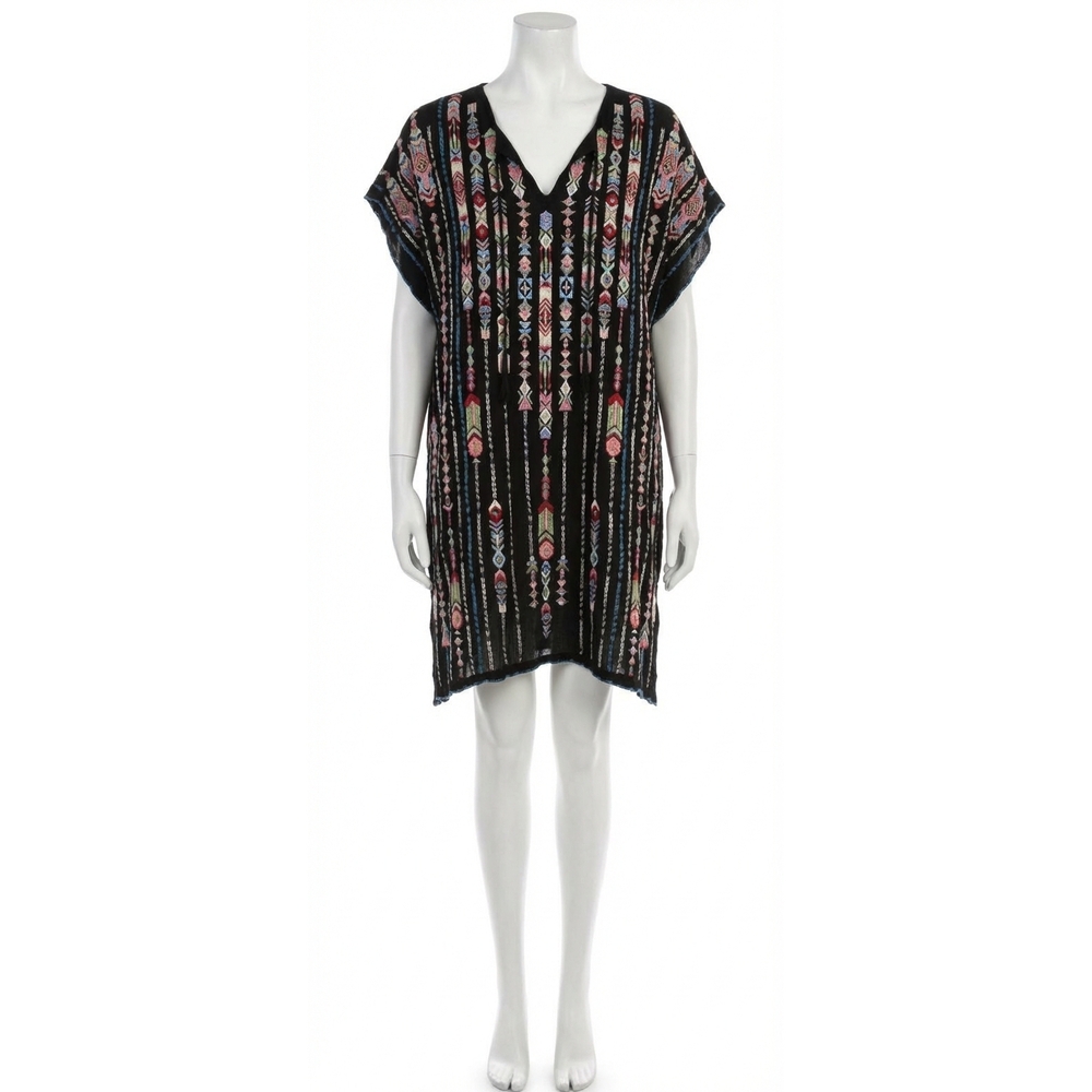 NEW JOHNNY WAS trim poncho in black